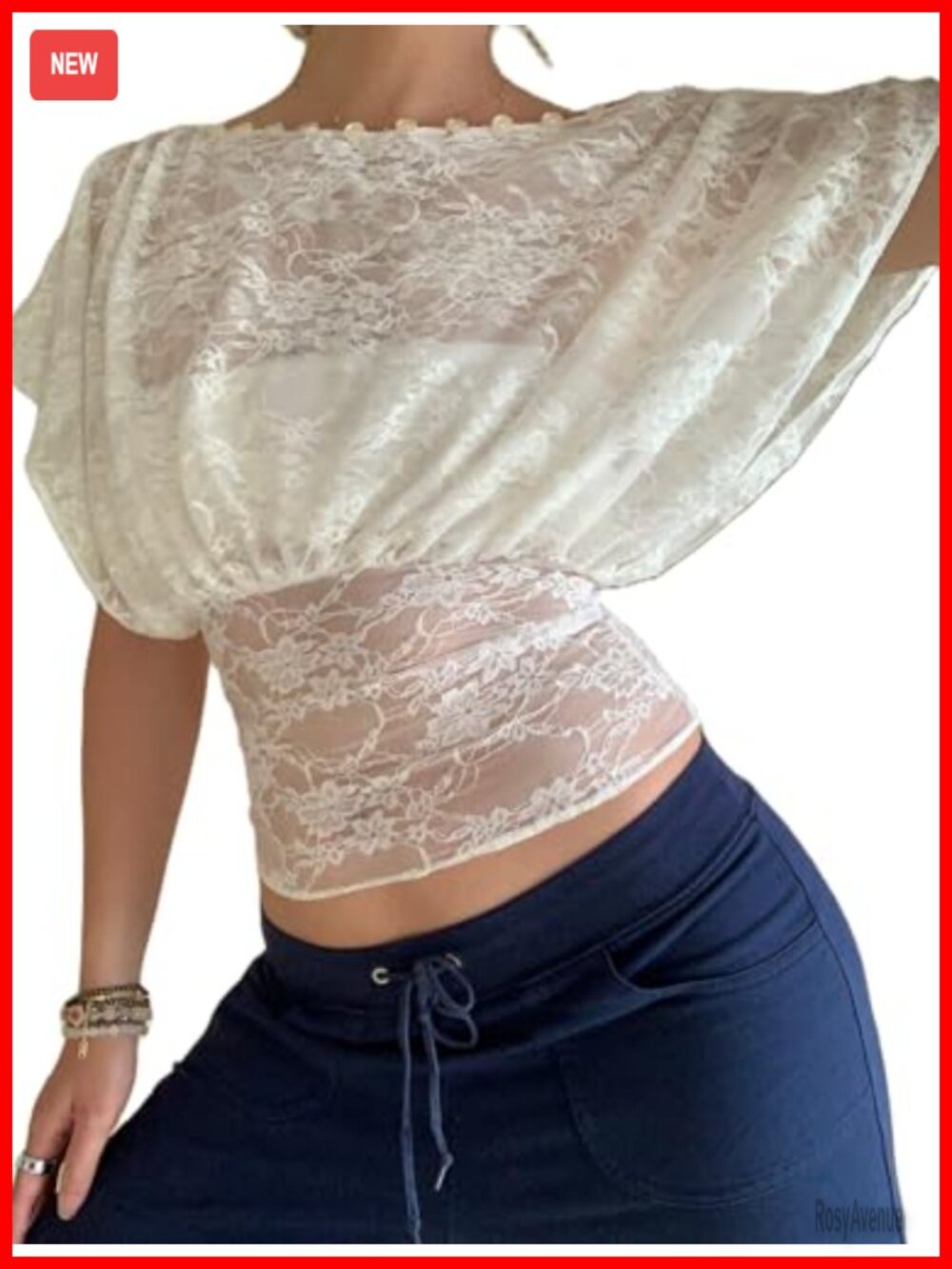 Sheer Mesh Lace Button Blouse Multifunctional Going Out Top